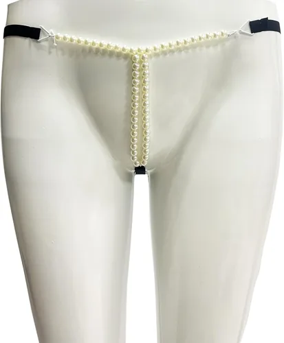 Vista 2 de Tanga de cadena de masaje de perlas de tiro bajo para mujer