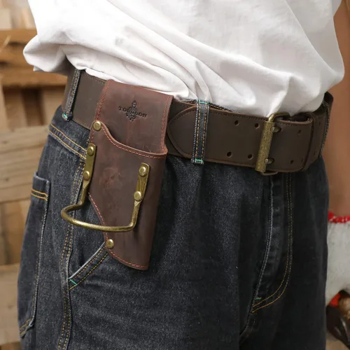 Vista 6 de TOURBON - Funda de cuero para herramientas y cinturón