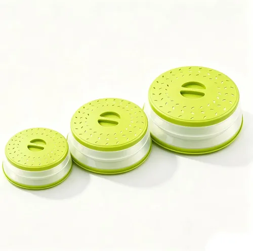 Vista 17 de Cubierta plegable para salpicaduras de microondas, cubierta para platos de microondas con ventilación de vapor, silicona y plástico sin BPA