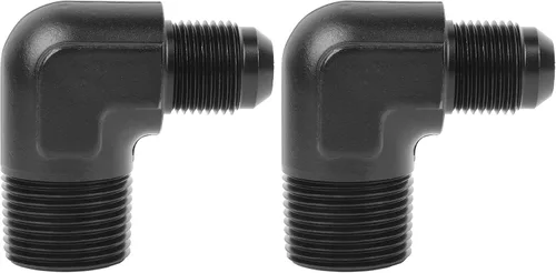 Vista 37 de EVIL ENERGY 3AN macho acampanado a 1/4" NPT tubo adaptador de ajuste de 90 grados aluminio negro 2 piezas