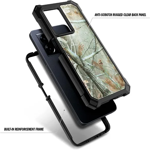 Vista 3 de NZND Funda compatible con OnePlus Nord N300 5G con [protector de pantalla integrado], funda protectora de cuerpo completo a prueba de golpes
