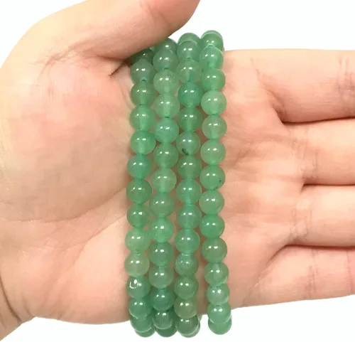 Vista 139 de Gem Avenue Handmade Round Bead Stretch Bracelet Unisex Natural Stone Beaded Jewelry for Men & Women, Elastic Wristband for Daily Wear