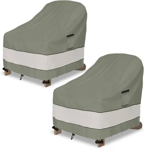 Vista 11 de Cubiertas para juego de muebles de patio Aacabo para 3 piezas de bistró al aire libre, cubierta impermeable 100% para muebles de exterior para 2