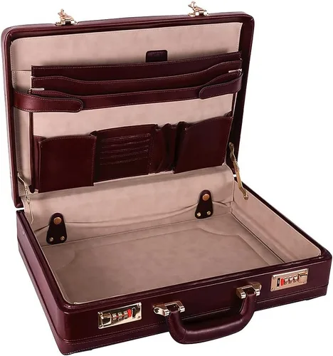 Vista 5 de McKlein EE. UU. Tom Daley Slim Attache Funda de piel V Series 18" portafolios