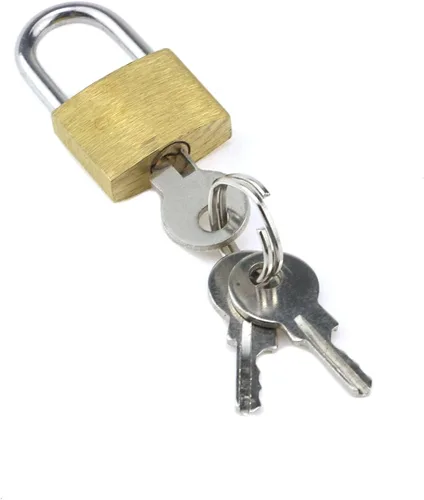 Vista 4 de MY MIRONEY 4 candados con llave, candado de latón macizo, pequeño candado de metal con llaves para equipaje, diario, casillero, joyero