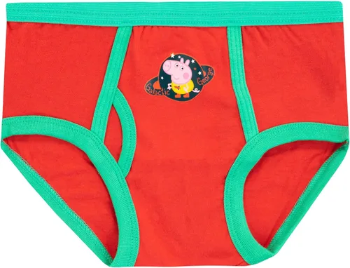 Vista 4 de Peppa Pig Ropa interior George Pig para niños, paquete de 5 calzoncillos para niños