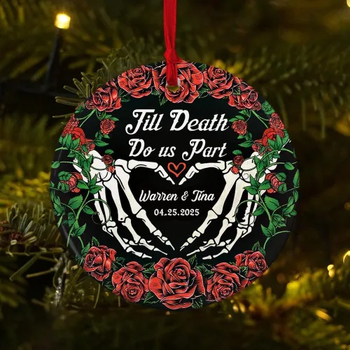Vista 8 de Adorno personalizado de cerámica para parejas, adornos personalizados, regalo romántico de boda, regalo romántico para parejas, regalos de despedida