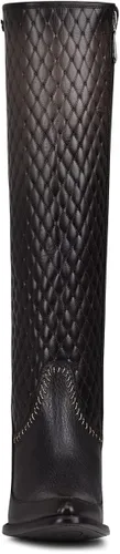 Vista 3 de CUADRA Botas altas para mujer en piel bovina con cremallera, color negro