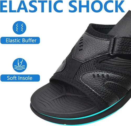 Vista 4 de COFACE Sandalias de recuperación deportiva para hombre, fascitis plantar, suaves, ligeras, ortopédicas