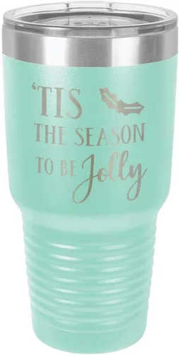 Vista 20 de TIS THE SEASON TO BE JOLLY Engraved - Vaso de acero con revestimiento de polvo grabado con láser, taza de viaje, libre de BPA, con camello polar