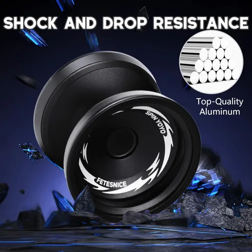 Vista 5 de FETESNICE Yoyo FS23 Yoyo profesional sensible para niños de 8 a 12 años, yoyo que no responde para adultos, truco de metal de doble función