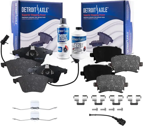 Vista 70 de Detroit Axle - Pastillas de Freno Delantero Izquierdo Reemplazo de Pinza de Disco para Dodge Ram 1500 Dakota Mitsubishi Raider - Juego de 3 piezas