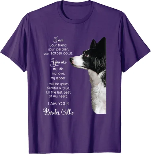 Vista 53 de Funny I Am Your Friend Your Partner Your Border Collie - Camiseta de regalo, Negro, S