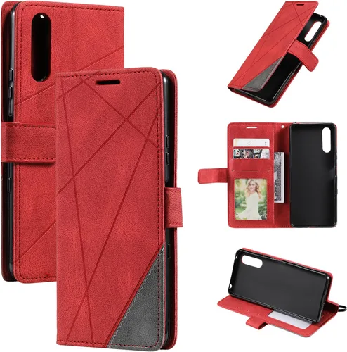 Vista 19 de Funda compatible con Sony Xperia 1 V, compatible con Sony Xperia 1 V 2023 XQDQ62/B XQ-DQ72 XQ-DQ14 Funda con tapa de piel sintética negra