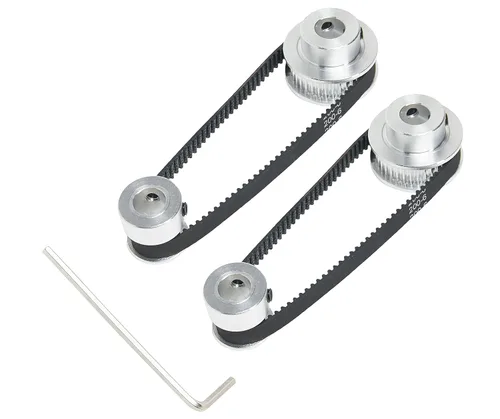 Vista 14 de Juego de 2 piezas 2GT Polea de distribución de aluminio 20 y 36 dientes 5 mm de orificio Rueda sincrónica con 2 piezas Longitud de 200 mm, ancho