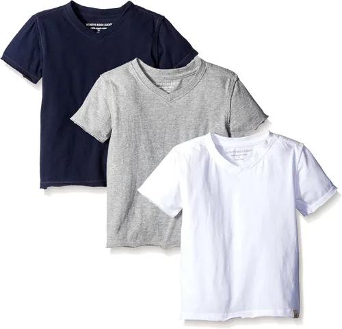 Vista 6 de Burt's Bees Baby Camisetas para Bebés Niños, Camisetas de Manga Corta y Larga con Cuello en V y Cuello Redondo para Bebés y Niños Pequeños, 100% Nube