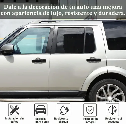 Vista 4 de Cubierta de manija de puerta en negro brillante para Land Rover Range Rover Sport 2010-2013 / Discovery 4 LR4 2009-2016 con 4 cerraduras inteligentes