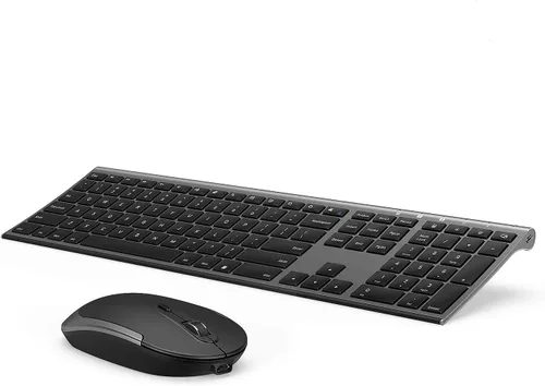 Vista 14 de Teclado y mouse inalámbricos, Vssoplor 2.4GHz recargables, combo compacto silencioso de tamaño completo con receptor Nano USB para Windows, laptop