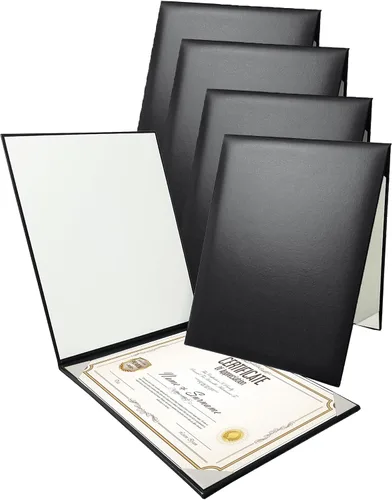 Vista 23 de Gradplaza Cubierta de diploma personalizada para graduación, documentos, soporte de diploma de certificado de cuero sintético liso