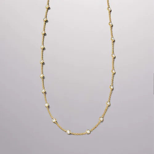 Vista 3 de Ross-Simons 4.50 ct. t.w. CZ Station Necklace