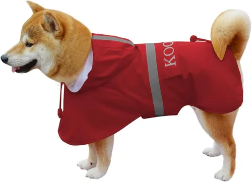 Vista 16 de Chaqueta Impermeable para Perros Poncho Ropa para Perros Impermeable para Mascotas para Perros de Tamaño Pequeño a Mediano (Amarillo Fluor, 2XL)