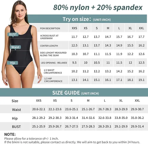 Vista 5 de feitycom Traje de baño menstrual negro de una pieza a prueba de fugas para adolescentes, niñas y mujeres