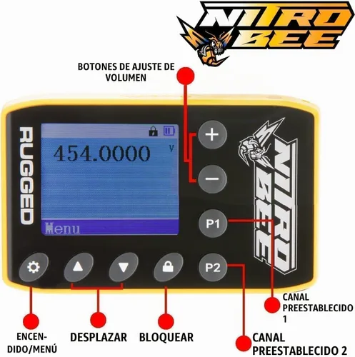 Vista 5 de Rugged Radios Nitro Bee (receptor de carreras, receptor de carrera)