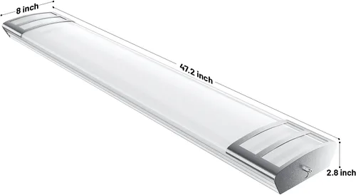 Vista 7 de ANTLUX Lámpara LED de 4 pies, 50 W, 5600 lm, luz LED lineal de montaje empotrado, 4000 K, 4 pies, lámparas LED de techo de cocina para sala