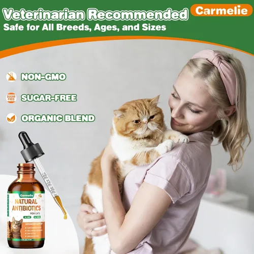 Vista 5 de Antibióticos naturales para gatos – Antibióticos para gatos para aliviar la alergia, apoyo del tracto urinario, alivio de la picazón y apoyo