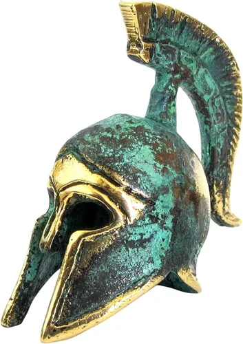 Vista 3 de IconsGr Museo de Bronce Griego Antiguo Réplica del Casco de Oficial Espartano (387)