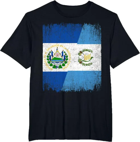 Vista 32 de Camiseta Half El Salvador Bandera de Guatemala con raíces guatemaltecas