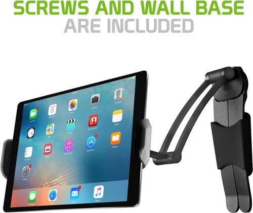 Vista 3 de Cellet Soporte para tablet de cocina 2 en 1 para pared, mesa, encimera, soporte de escritorio para recetas para iPad/Pro/Air/Mini, Micro Surface