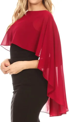 Vista 3 de Sakkas Anya - Abrigo de gasa suave para mujer, para boda, dama de honor, bolero
