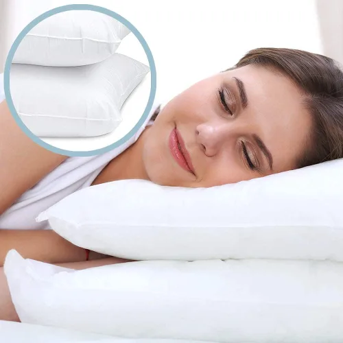Vista 5 de Revestimiento de 100 % algodón blanco clásico, resistente a ácaros, mantiene su forma y no se aplana., Algodón/Poliéster, Blanco, King