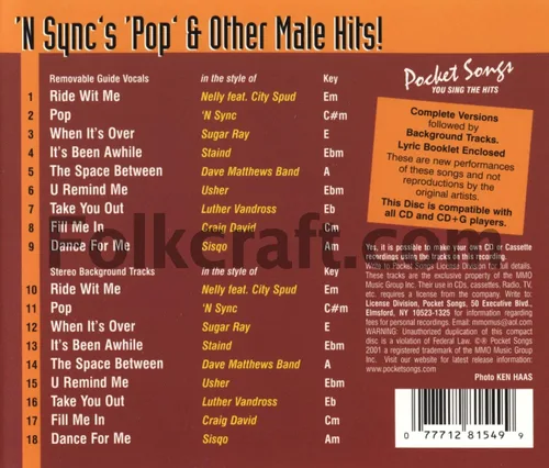 Vista 2 de N Sync Pop & Other Male Hits
