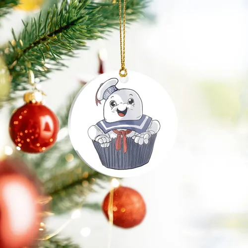Vista 3 de Adornos para árbol de Navidad, decoración de puft de acrílico, cupcakes, decoración de Navidad, adorno para vacaciones, eventos, fiestas, decoración