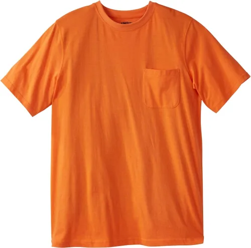 Vista 30 de KingSize Big & Tall Shrink-Less - Camiseta ligera, con cuello redondo, con bolsillo para hombre Gris Caliente Carbón