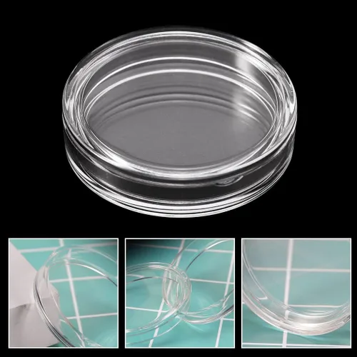 Vista 3 de Moneda titular 1 pieza 1.520 in transparente redondo acrílico moneda cápsula caja de almacenamiento caja titular para plata 2 oz