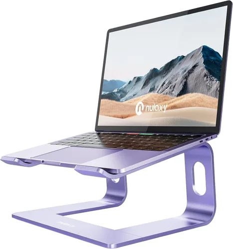 Vista 10 de Nulaxy - Soporte completo de aluminio para laptop, soporte estable de hasta 22 libras, refrigeración abierta Detachable for Portable Storage, Easy