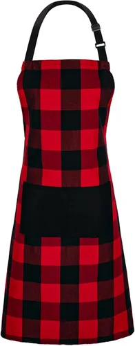 Vista 8 de Jubatus Delantales Buffalo Check, negro y blanco Check