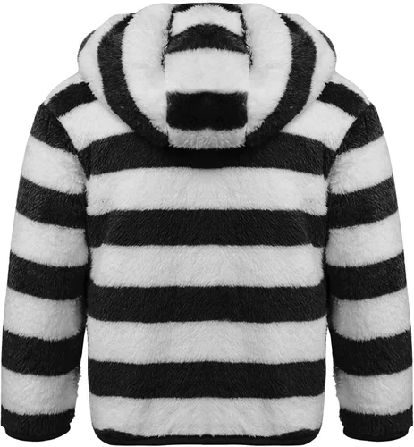 Vista 2 de JEATHA Chaqueta de forro polar con capucha para bebés y niñas con cremallera