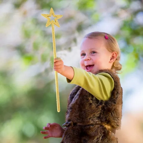 Vista 5 de Tvoip 5 piezas de accesorios de disfraz para niñas, varitas mágicas de estrella, ángel de hadas, varitas de hadas, fiestas de cumpleaños, bodas