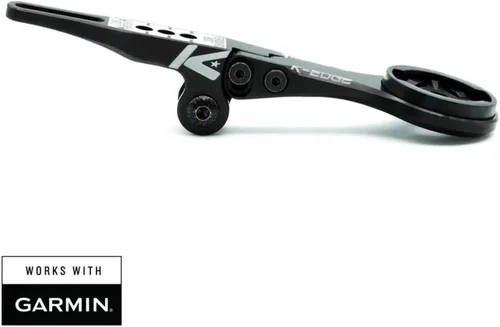 Vista 3 de K-Edge Sistema de manillar integrado para computadora de bicicleta para dispositivos GPS Garmin Negro accesorios de ciclismo-electrónica