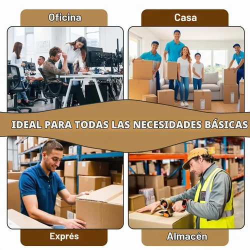 Vista 5 de Cinta de embalaje marrón de 2 pulgadas, 2.0 mils, 110 yardas, alta resistencia a la tracción para envío, sellado y embalaje de cajas de mudanza