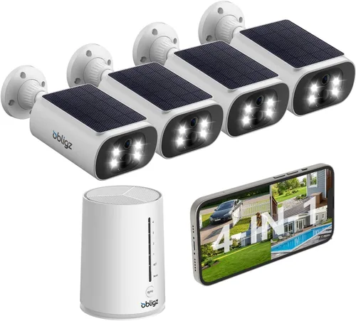 Vista 11 de Cámaras de seguridad solar de 4MP inalámbricas para exteriores, sin