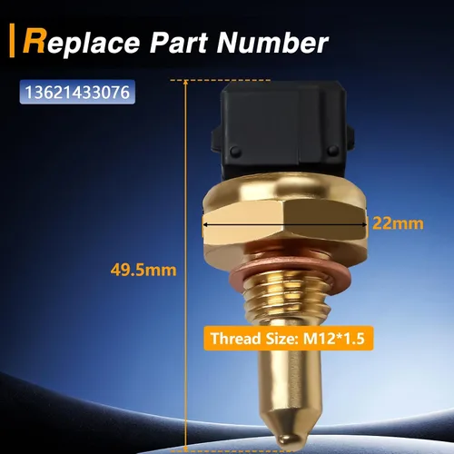 Vista 5 de Sensor de temperatura del refrigerante del motor, sensor de temperatura del agua ECT, sensor de temperatura compatible con 128I 135I 320I 325I 328I