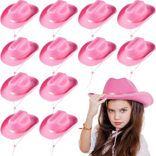 Vista 21 de Hercicy Sombreros de vaquero para niños pequeños, sombrero de vaquera para niños y niñas, accesorios de disfraz de bebé, suministros de fiesta
