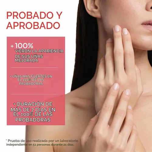 Vista 3 de PODERM Esmalte de uñas, enriquecido con árbol de té y biotina, mejora la apariencia de las uñas, fórmula vegana, para manos y pies, laboratorio Rosa