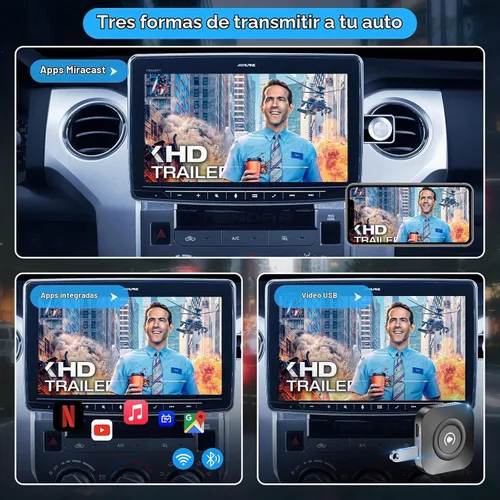 Vista 4 de Adaptador inalámbrico CarPlay, Magic Box compatible con YouTube TikTok y más, adaptador inalámbrico Android Auto fácil de configurar para autos Negro