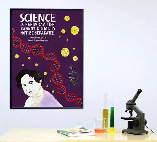Vista 6 de ECHO-LIT, LLC STEM Scientists and Mathematicians - Juego de 8 pósteres con cita inspiradora, papel de arte fino, laminado o enmarcado. Múltiples